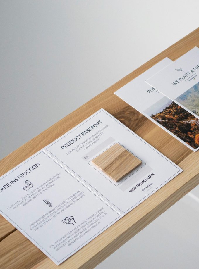 Captured Stories of Centuries: Solid Wood Bath Caddy with Bog Oak Inserts