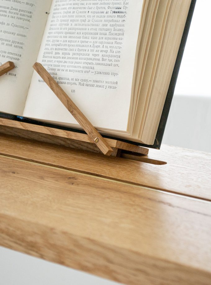 Handcrafted Natural Wood Book Stand
