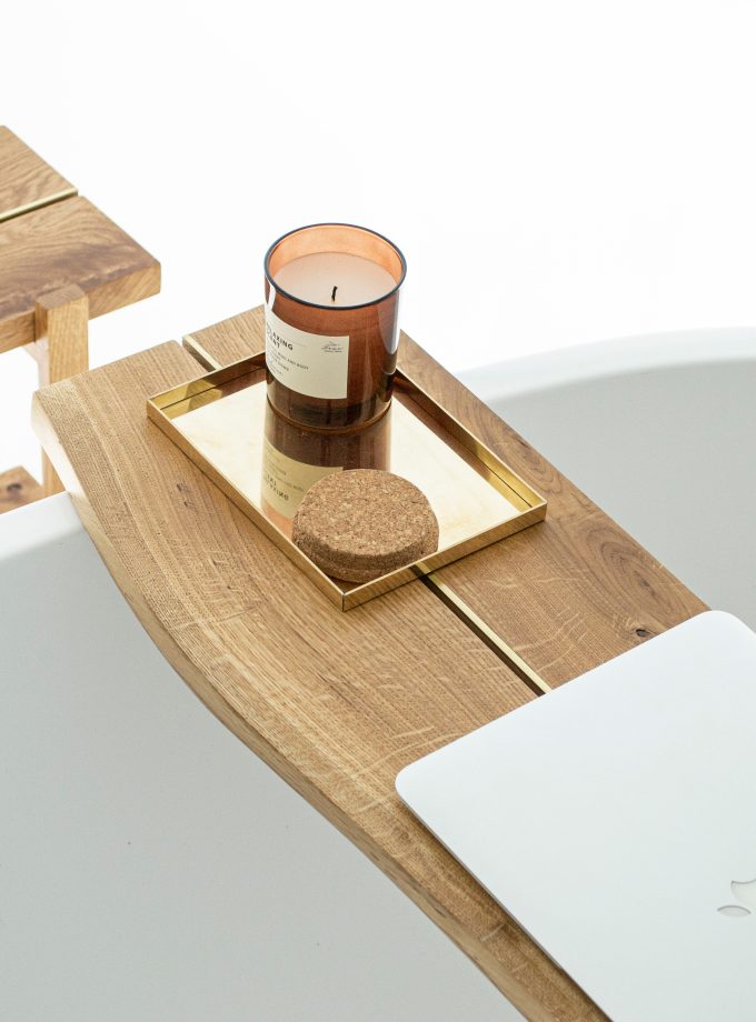 Minimalistic Tray Made of Natural Brass