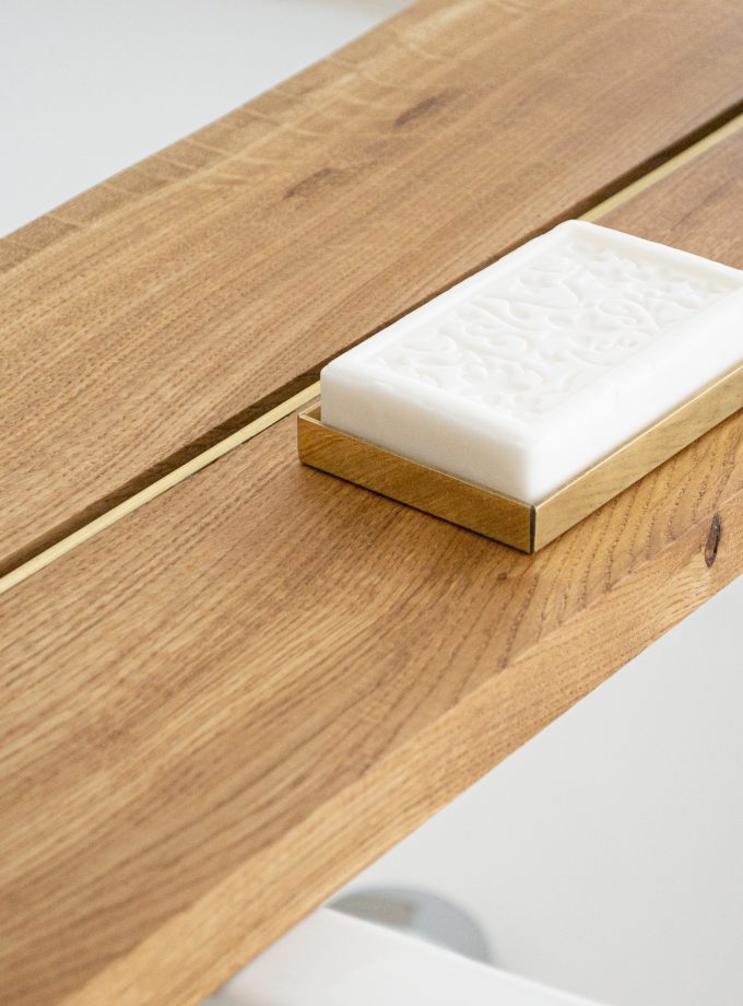 Minimalistic Tray Made of Natural Brass