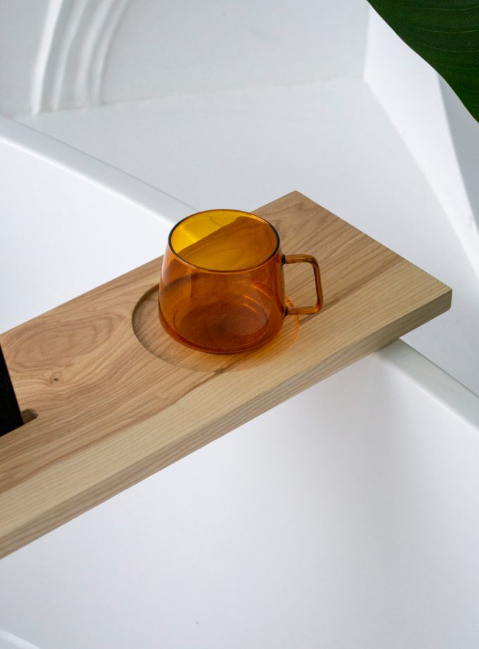 A Symphony of Simplicity: Bathtub Tray in Light Ash